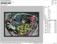 Anime 07 Embroidery File 4 size