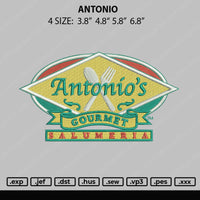 Antonio Embroidery File 4 size