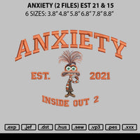 Anxiety 21 15 Embroidery 2 Files