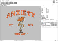 Anxiety 19 Embroidery File 6 sizes