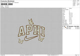 Aphi Embroidery File 4 size