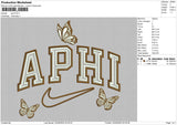 Aphi Embroidery File 4 size