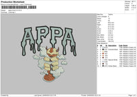 Appa Cloud V2 Embroidery File 5 sizes