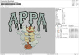 Appa Cloud V2 Embroidery File 5 sizes