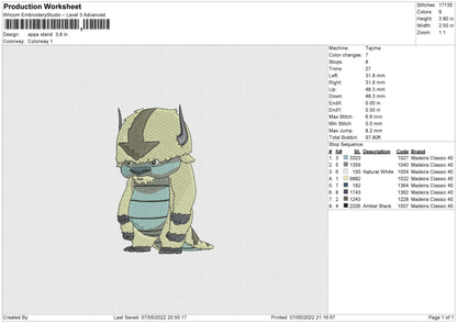Appa Stand Embroidery File 4 size