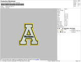 Appalachian Logo Embroidery File 4 size