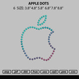 Apple Dots Embroidery File 6 sizes