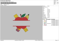 Apple Ruller Embroidery File 6 sizes