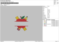 Apple Ruller Embroidery File 6 sizes