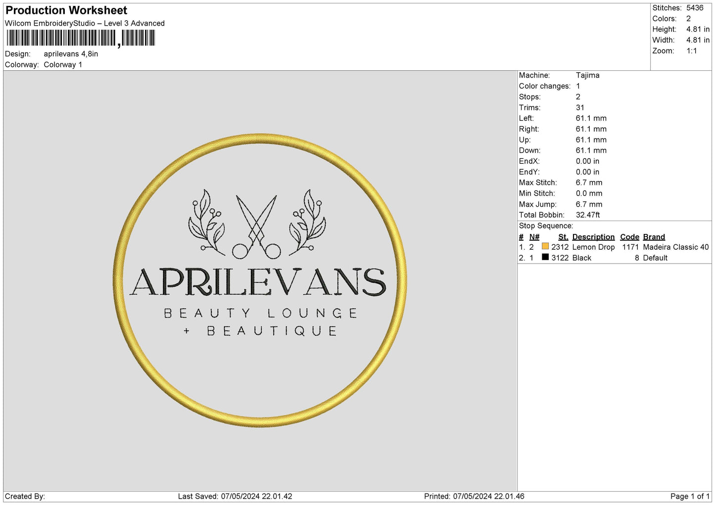Beautycircle01 Embroidery File 6 sizes