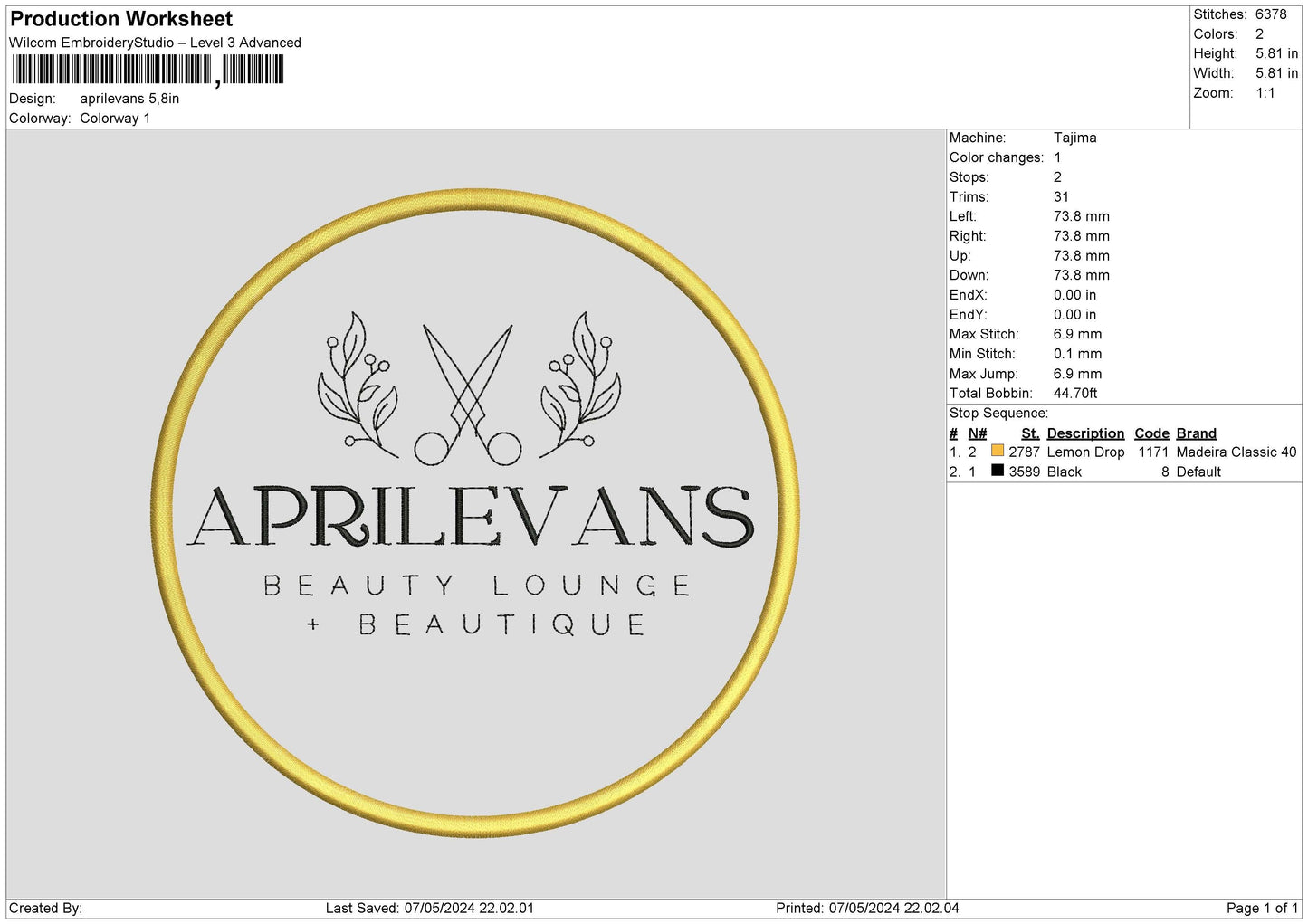 Beautycircle01 Embroidery File 6 sizes