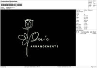 Arangement Embroidery File 6 sizes