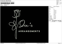 Arangement Embroidery File 6 sizes