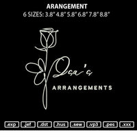 Arangement Embroidery File 6 sizes