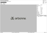 Arbonne Embroidery File 4 size