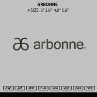 Arbonne Embroidery File 4 size