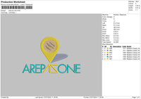 Arep Embroidery File 6 sizes