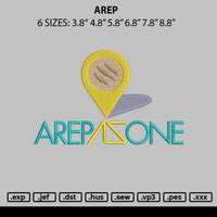 Arep Embroidery File 6 sizes