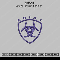 Ariant Embroidery File 4 size