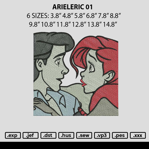 Arieleric 01 Embroidery File 6 sizes