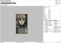 Armin Potrait Embroidery File 4 size