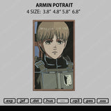 Armin Potrait Embroidery File 4 size