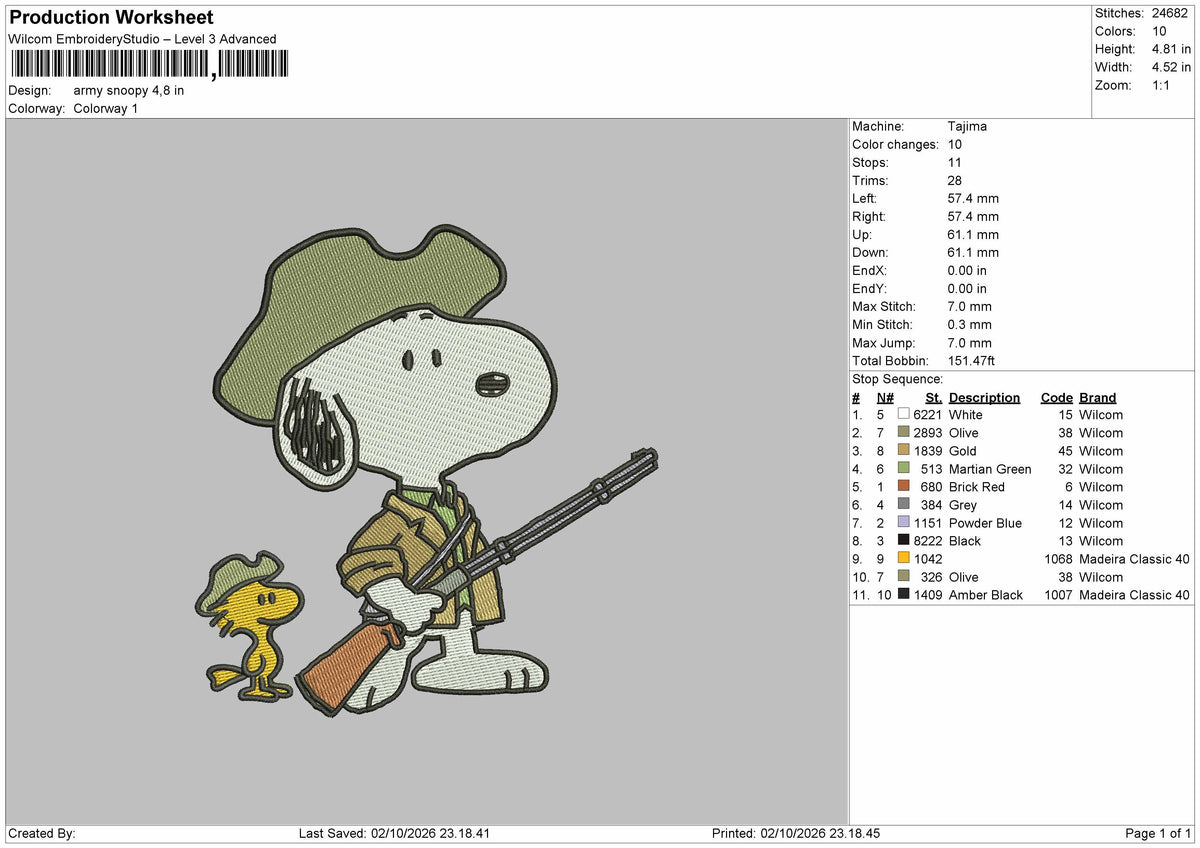 Snoopy 0210 Embroidery Machine Design File 6 sizes