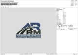 Arm Text Embroidery File 6 sizes