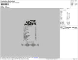 Artic Monkey Playlist Embroidery File 4 size