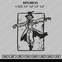 Artline V3 Embroidery File 4 size