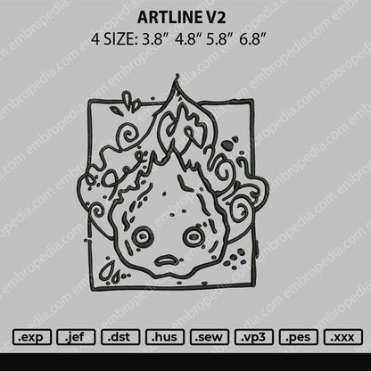 Artline V2 - Calfifer Embroidery File 4 size