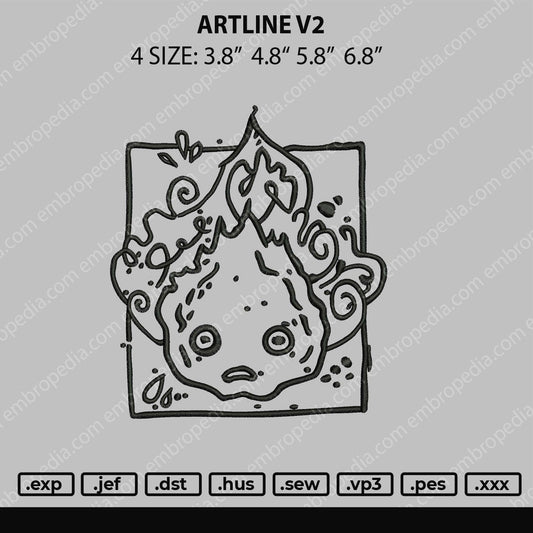 Artline V2 - Calfifer Embroidery File 4 size