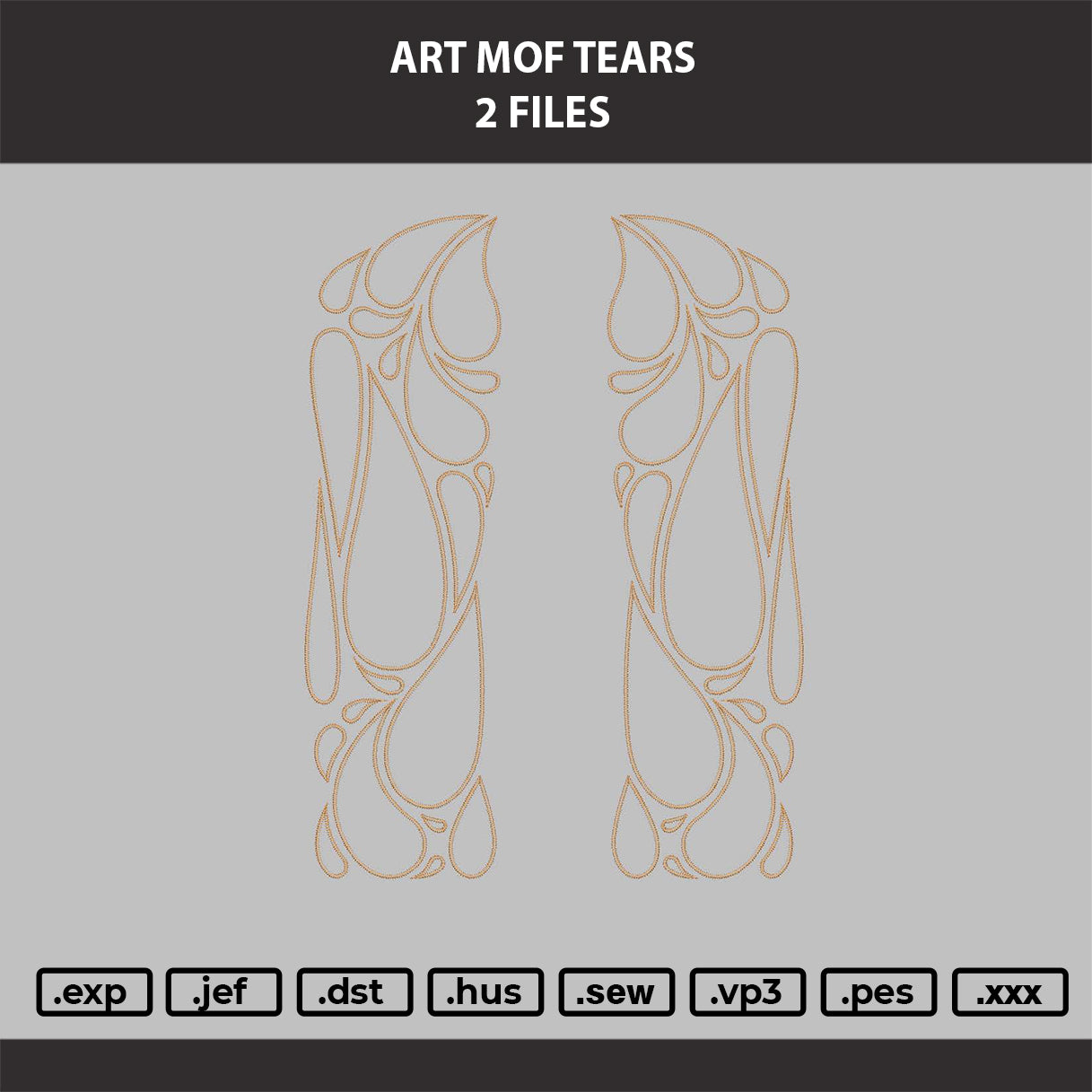 Art of tears Embroidery Machine Design File