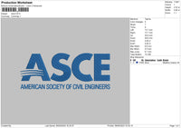 Asce Embroidery File 6 sizes