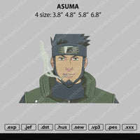 Asuma Embroidery File 4 size