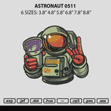 Astrounaut0511 Embroidery File 6 sizes