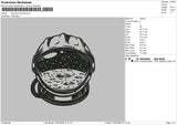 Astronaut Helmet Embroidery File 4 size