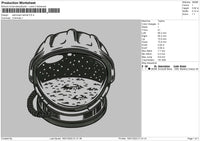 Astronaut Helmet Embroidery File 4 size