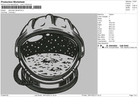 Astronaut Helmet Embroidery File 4 size