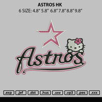 Astros Hk Embroidery File 6 Sizes