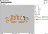 Astroskitty Embroidery File 6 sizes