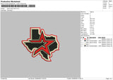 Astros Embroidery File 6 sizes