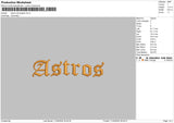 Astros V03 Embroidery File 6 sizes