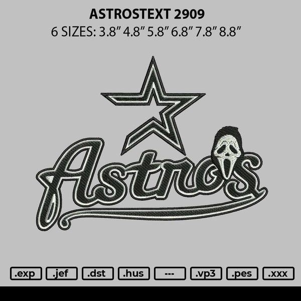 Astrostext 2909 Embroidery File 6 sizes