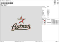 Astros V3 Embroidery FIle 6 sizes