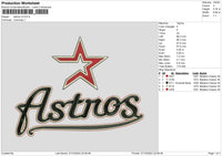 Astros V3 Embroidery FIle 6 sizes