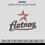 Astros V3 Embroidery FIle 6 sizes