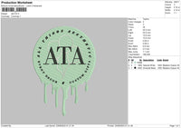 Ata Melt Embroidery File 6 sizes