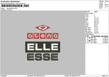 Atenatext 001 Embroidery File 6 sizes