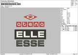 Atenatext 001 Embroidery File 6 sizes